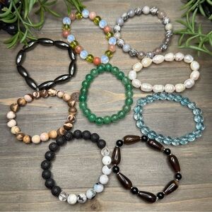 Healing Crystal Bracelet Set